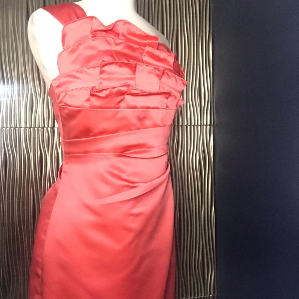 Phoebe Couture - Coral pink cocktail dress